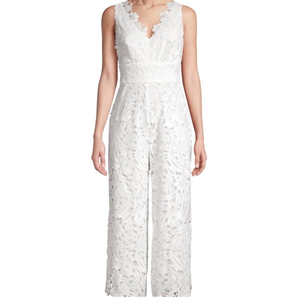 TRINA TURK white lace jumpsuit NWT! size 0